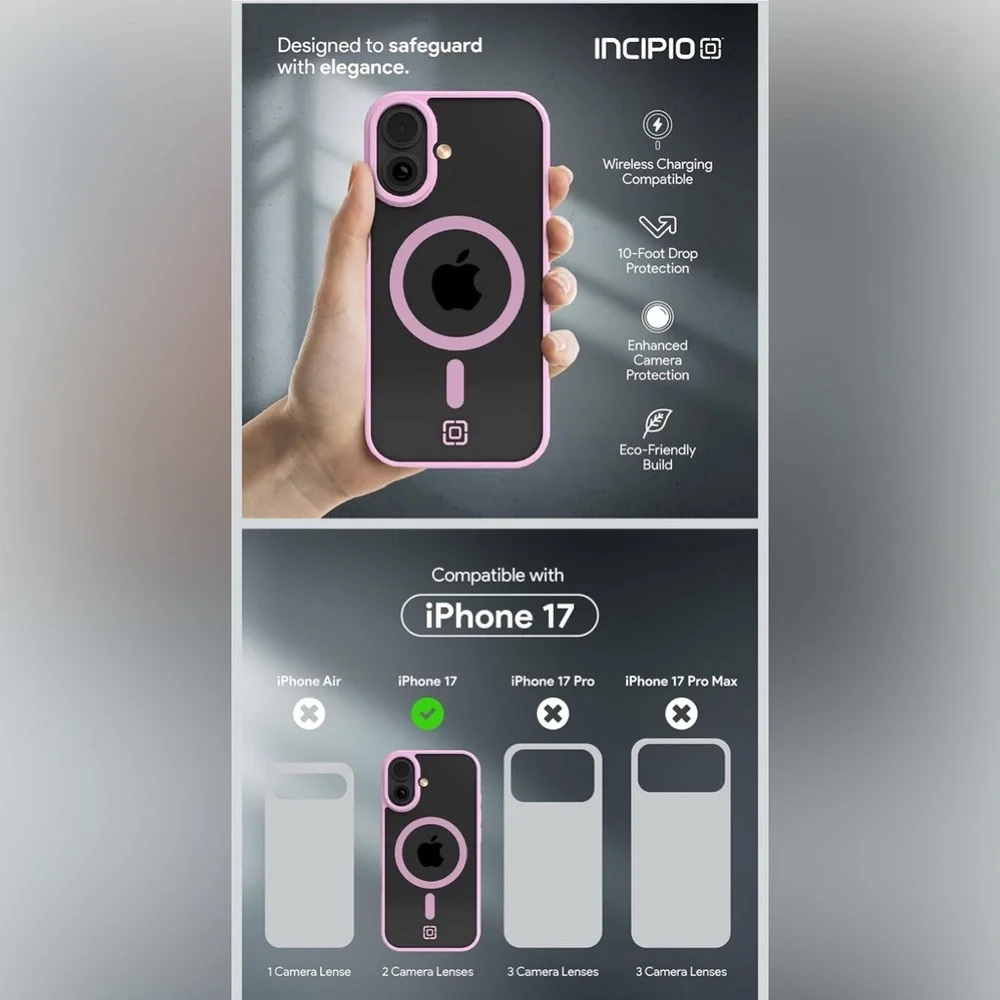 Incipio iPhone 17 Case in Pink. 3 pack